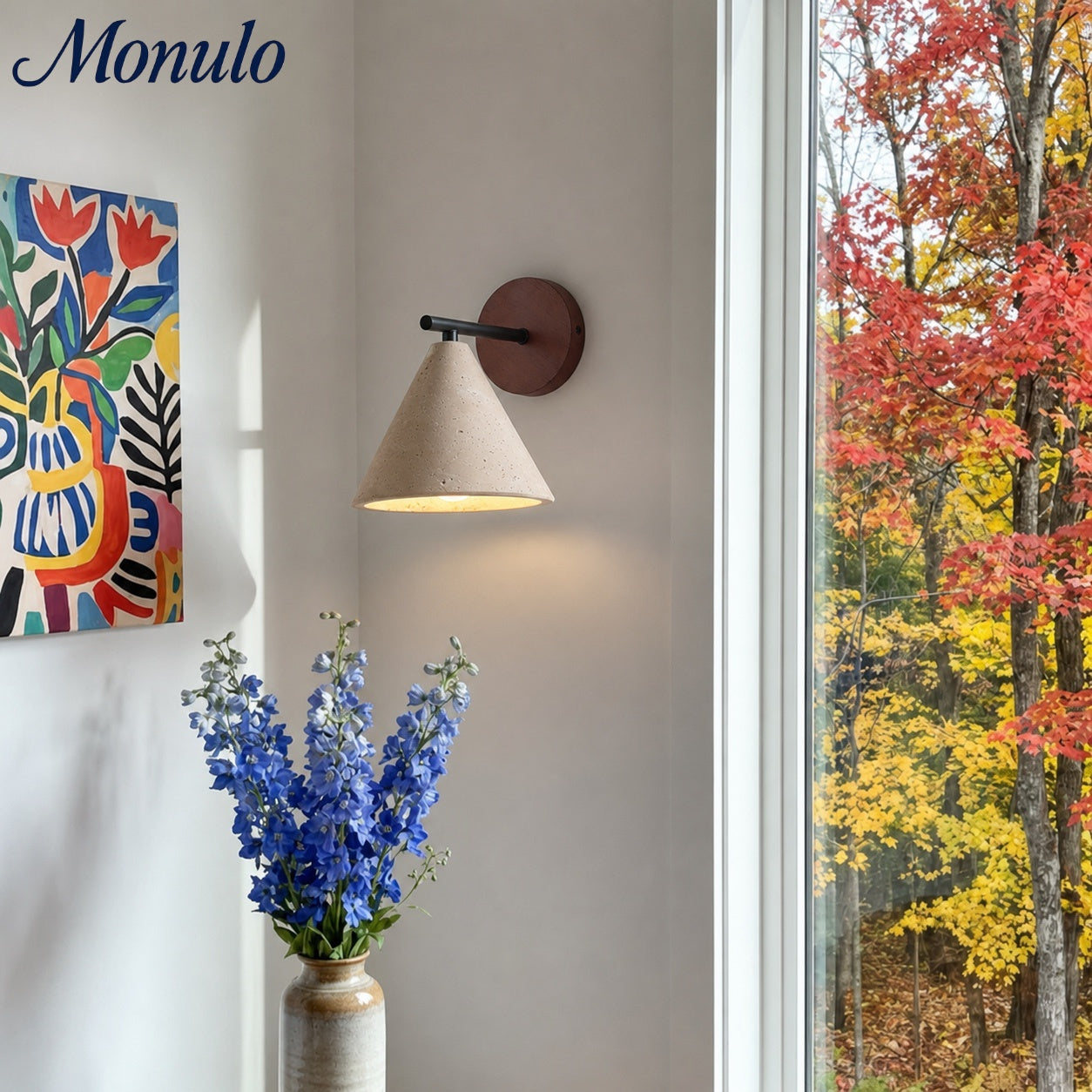 Travertijn Wandlamp Taps Toelopend Design Minimalistische Accentverlichting Slaapkamer Woonkamer