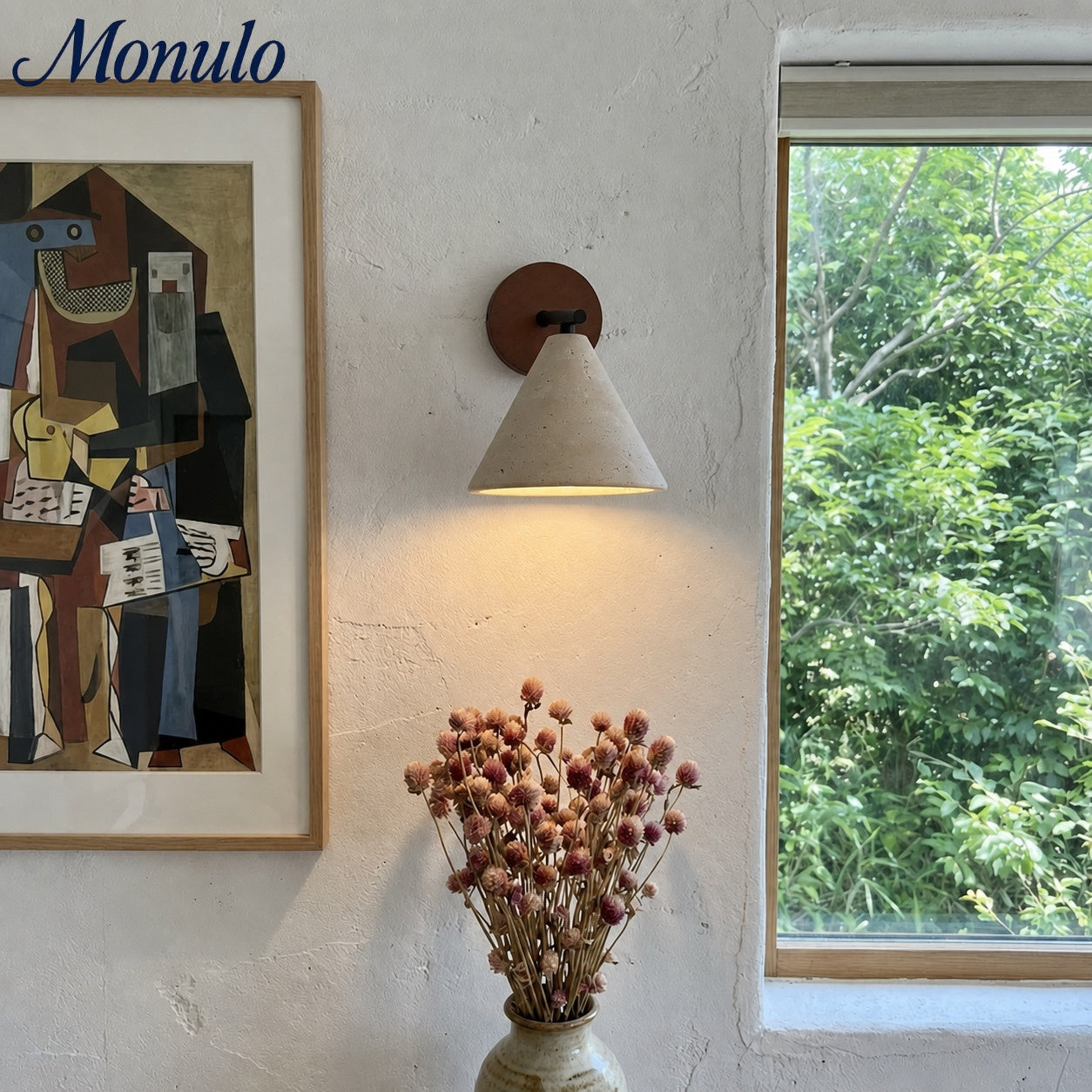 Travertijn Wandlamp Taps Toelopend Design Minimalistische Accentverlichting Slaapkamer Woonkamer