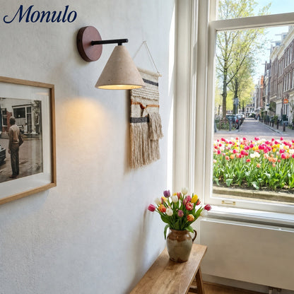 Travertijn Wandlamp Taps Toelopend Design Minimalistische Accentverlichting Slaapkamer Woonkamer