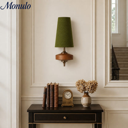 Retro Wandlamp met Stoffen Kap – Vintage Verlichting voor Slaapkamer