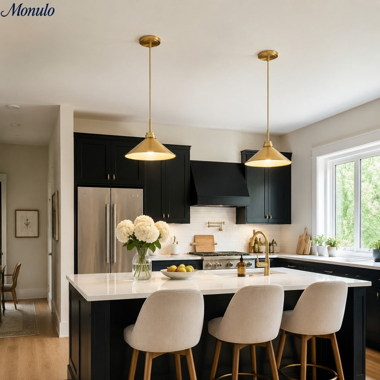 Kegelvormige Hanglamp in Landelijke Stijl - Dimbaar - Voor Keuken en Hal - Scandinavisch Geïnspireerd - Modern Farmhouse Verlichting