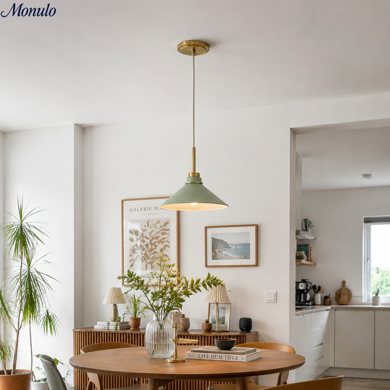 Kegelvormige Hanglamp in Landelijke Stijl - Dimbaar - Voor Keuken en Hal - Scandinavisch Geïnspireerd - Modern Farmhouse Verlichting