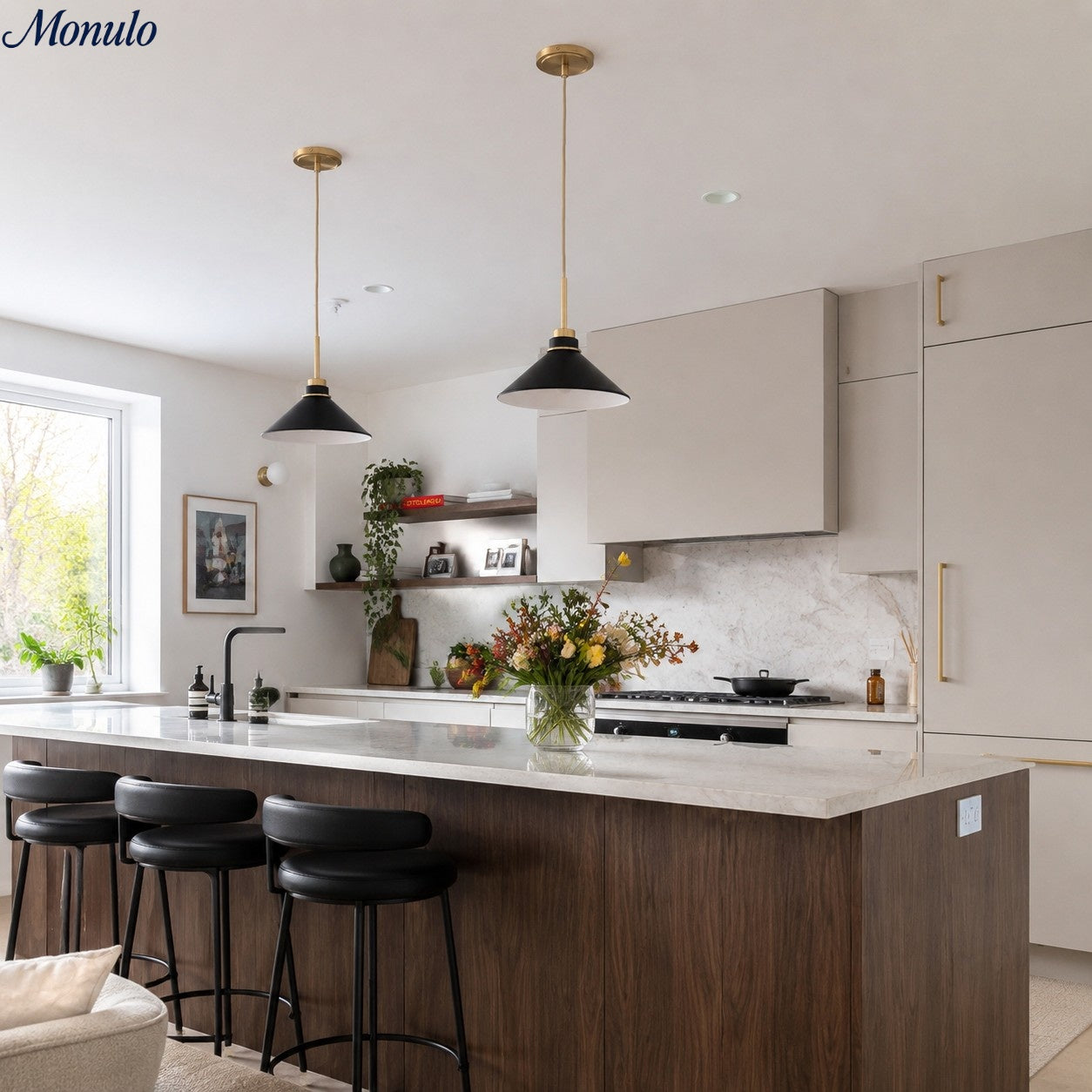 Kegelvormige Hanglamp in Landelijke Stijl - Dimbaar - Voor Keuken en Hal - Scandinavisch Geïnspireerd - Modern Farmhouse Verlichting