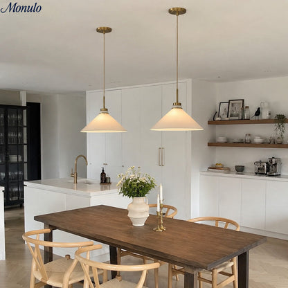 Kegelvormige Hanglamp in Landelijke Stijl - Dimbaar - Voor Keuken en Hal - Scandinavisch Geïnspireerd - Modern Farmhouse Verlichting