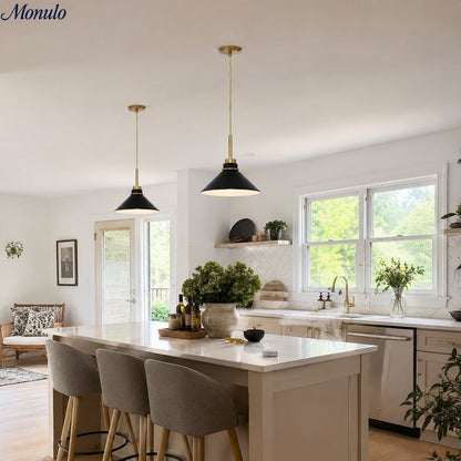 Kegelvormige Hanglamp in Landelijke Stijl - Dimbaar - Voor Keuken en Hal - Scandinavisch Geïnspireerd - Modern Farmhouse Verlichting