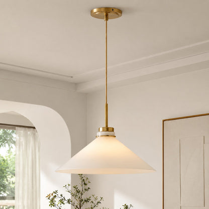 Kegelvormige Hanglamp in Landelijke Stijl - Dimbaar - Voor Keuken en Hal - Scandinavisch Geïnspireerd - Modern Farmhouse Verlichting