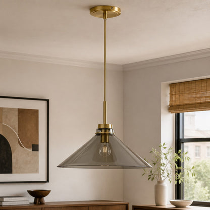 Kegelvormige Hanglamp in Landelijke Stijl - Dimbaar - Voor Keuken en Hal - Scandinavisch Geïnspireerd - Modern Farmhouse Verlichting