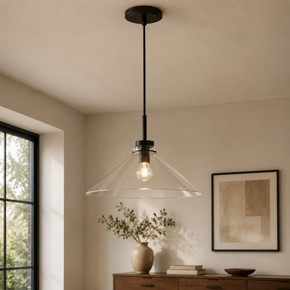 Kegelvormige Hanglamp in Landelijke Stijl - Dimbaar - Voor Keuken en Hal - Scandinavisch Geïnspireerd - Modern Farmhouse Verlichting