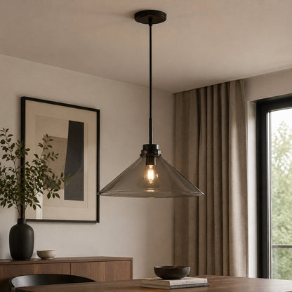 Kegelvormige Hanglamp in Landelijke Stijl - Dimbaar - Voor Keuken en Hal - Scandinavisch Geïnspireerd - Modern Farmhouse Verlichting