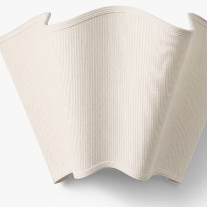 Wandlamp met Scalloped Linnen Kap Retro Design Klassieke Sfeerverlichting voor Woonkamer Slaapkamer Leeshoek