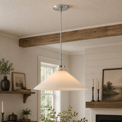 Kegelvormige Hanglamp in Landelijke Stijl - Dimbaar - Voor Keuken en Hal - Scandinavisch Geïnspireerd - Modern Farmhouse Verlichting