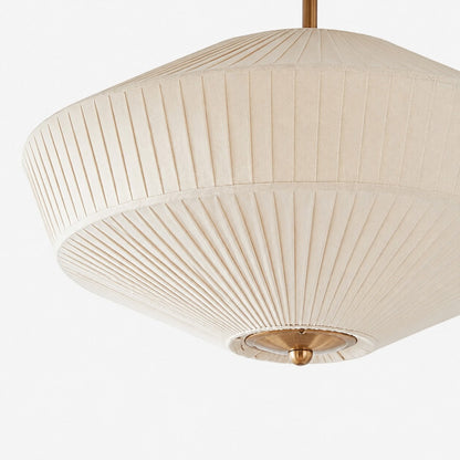 Semi-Flush Plafondlamp Metaal Stoffen Kap Gestroomlijnde Vormgeving Hedendaagse Verlichting Woonkamer Slaapkamer Scandinavisch Interieur Vintage Details