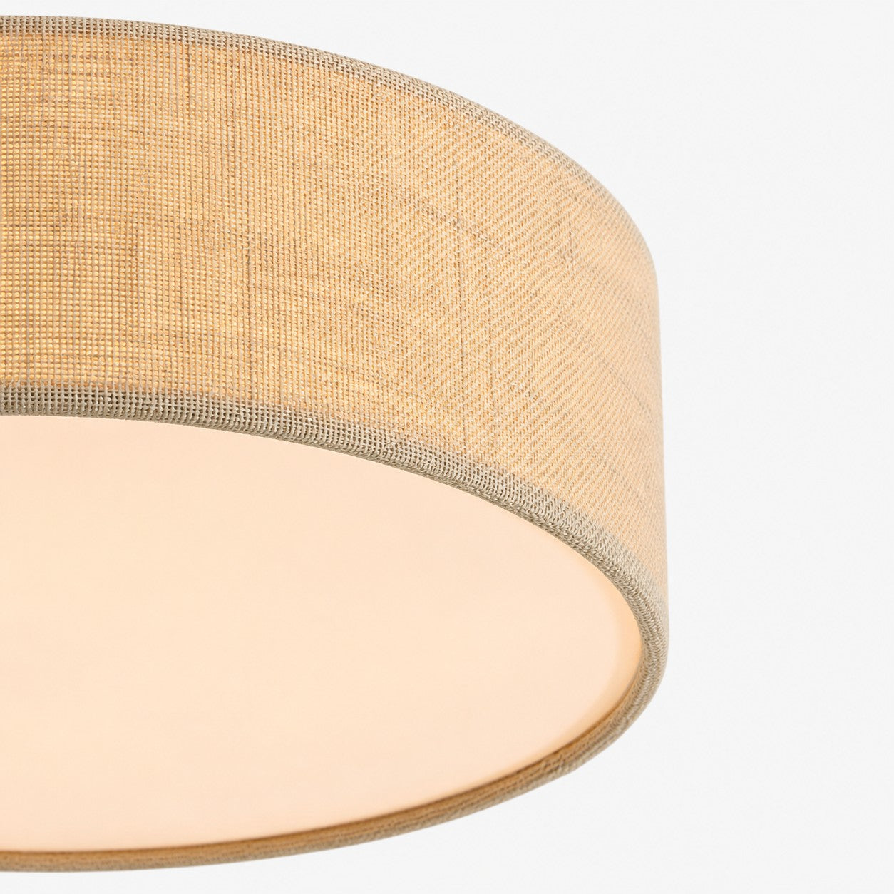 Plafondlamp met Linnen Kap – Drumvorm Ø30/45cm – Modern Scandinavisch Design – Elegante Verlichting Woonkamer Slaapkamer Eetkamer