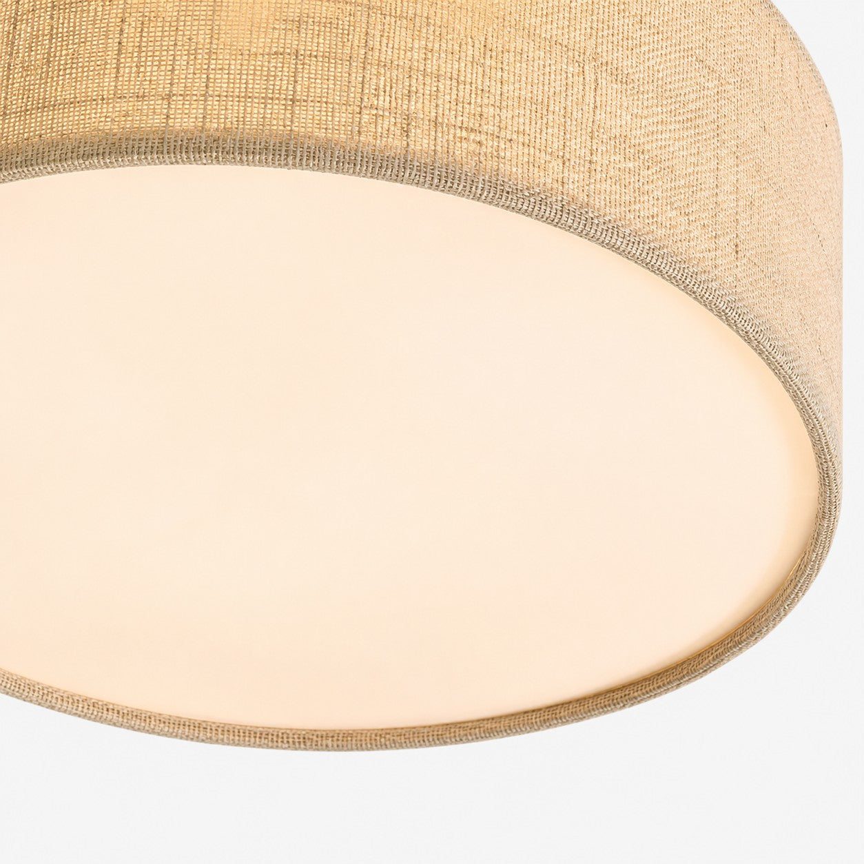 Plafondlamp met Linnen Kap – Drumvorm Ø30/45cm – Modern Scandinavisch Design – Elegante Verlichting Woonkamer Slaapkamer Eetkamer