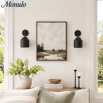 Wandlamp met Melkglazen Kap en Metalen Accenten Minimalistisch Design Sfeerlamp Hal Gang Slaapkamer