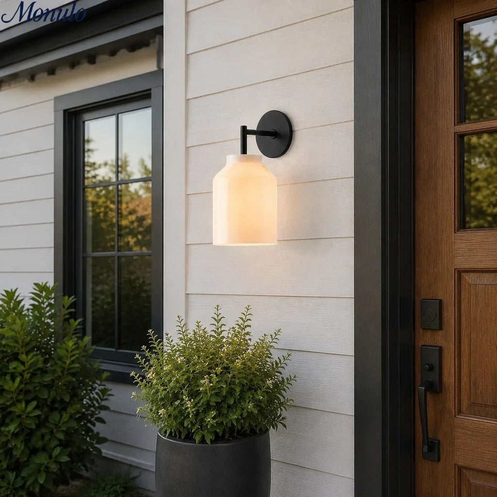Industriële Buitenwandlamp Metaal IP44 Spatwaterdicht Moderne Gevelverlichting Zwart Brons Koper 19 cm 41 cm