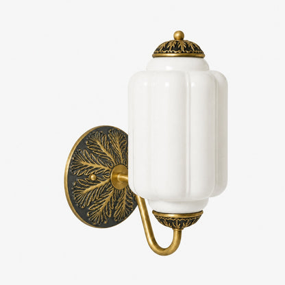 Melkglazen Wandlamp Eloise voor Hal en Slaapkamer | Vintage Wandverlichting met Melkwit Glas