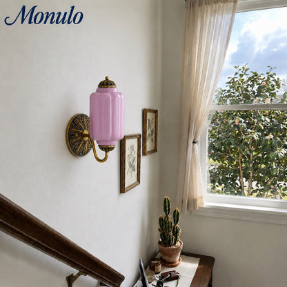 Eloise Vintage Scalloped Milk Glass Wall Sconce - Modern Accent Lighting for Bathroom and Bedroom