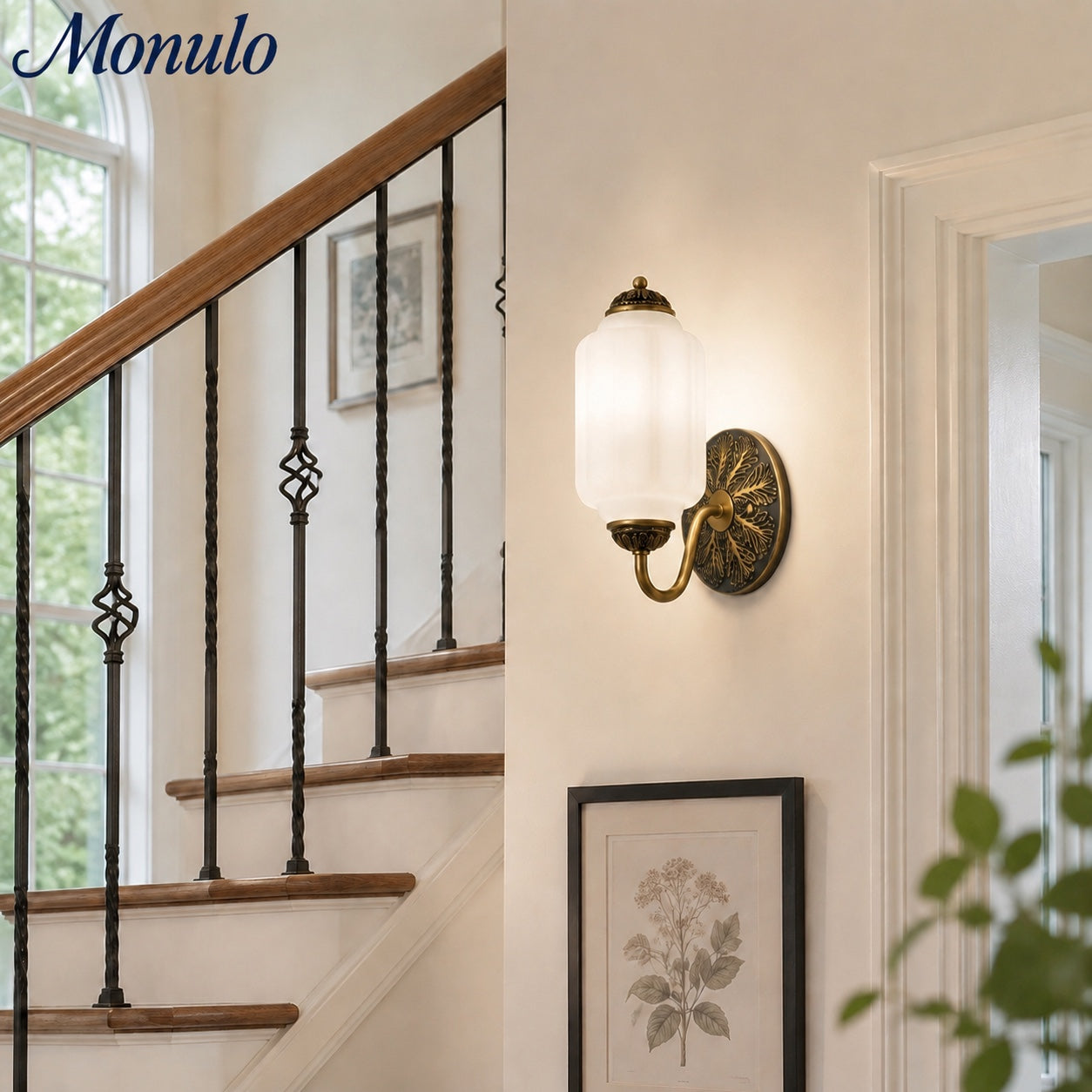 Eloise Vintage Scalloped Milk Glass Wall Sconce - Modern Accent Lighting for Bathroom and Bedroom