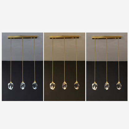 Hanglamp Glas Metaal Goud Verstelbaar Eettafel Woonkamer Keukeneiland Druppelvorm Designlamp Sfeerverlichting