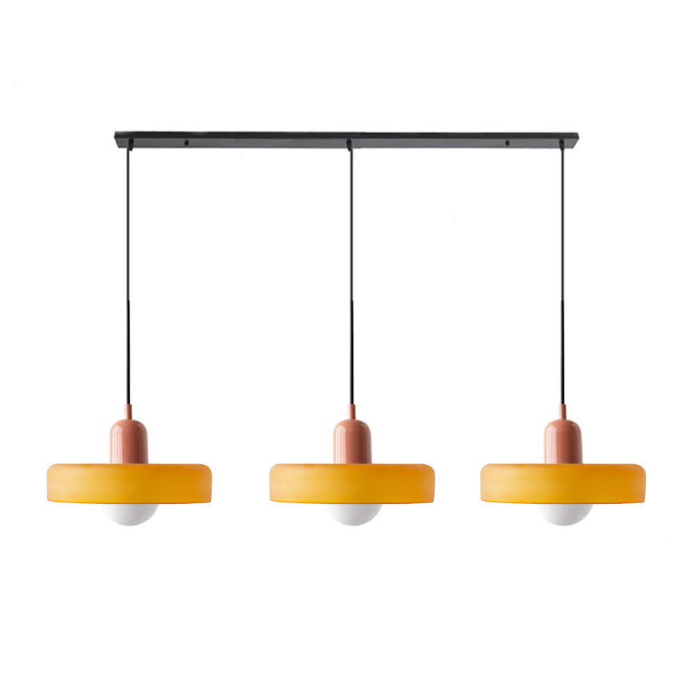 Luccon Triple Hanglamp Glas G9 Retro Kleuren Eettafel Woonkamer Design Verlichting Meerlamp