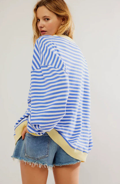 Dames Trui Oversized Gestreept Comfortabele Pasvorm