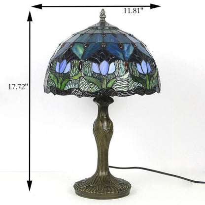 Tiffany Tafellamp Buntglas Klassiek 45cm E26 Glas Metaal Woonkamer