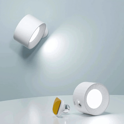 LED Wandlamp Draadloos met Accu en 360° Draaifunctie | Compact Design voor Woonkamer, Slaapkamer, Leeshoek, Hal | Instelbare Kleurtemperatuur Warmwit Neutraalwit Koudwit | Oplaadbare Verlichting 2000mAh