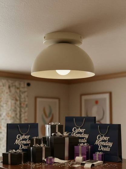 Minimalistische Plafondlamp Dome voor Compacte Ruimtes – Opbouwspot Beschikbaar in Meerdere Kleuren