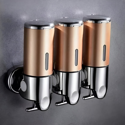 Wandzeepdispenser 500ml Wandmontage RVS Chroom Badkamer Keuken Enkel Dubbel Drievoudig Vloeibare Zeep