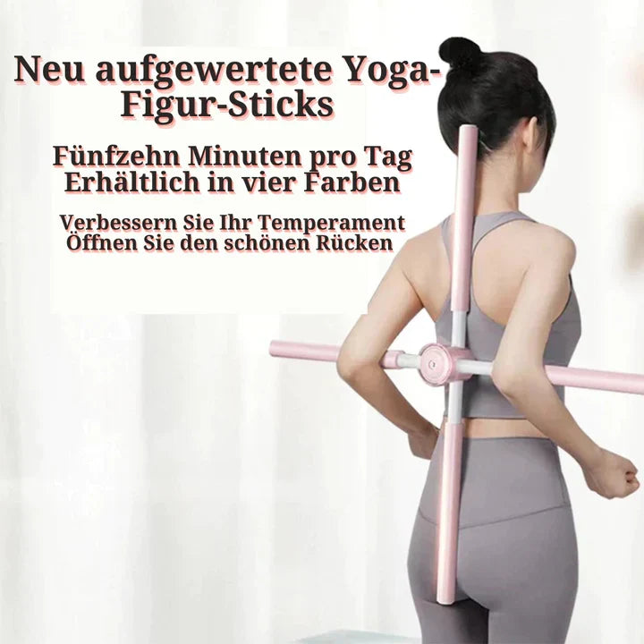 Yoga Houdingscorrector Staf voor Rechte Rughouding en Schouderbreedte – Verstelbaar Trainingsstaaf voor Thuis en Kantoor