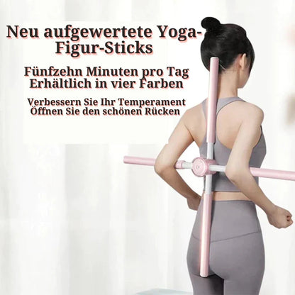 Yoga Houdingscorrector Staf voor Rechte Rughouding en Schouderbreedte – Verstelbaar Trainingsstaaf voor Thuis en Kantoor