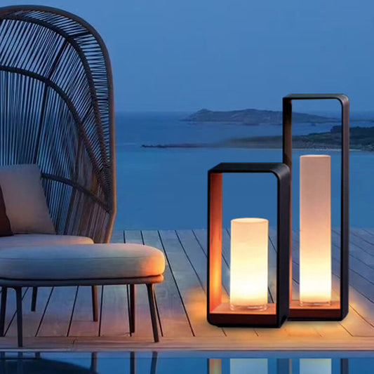 Led tuinlamp voor buiten – vierkante moderne buitenlamp met warm licht