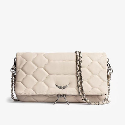 Dames Crossbody Tas met Vleugel Emblem en Sterren Patroon