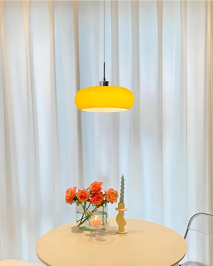 Glazen HanglampBol met Diffuus Licht Oranje of Wit Eetkamer Keuken