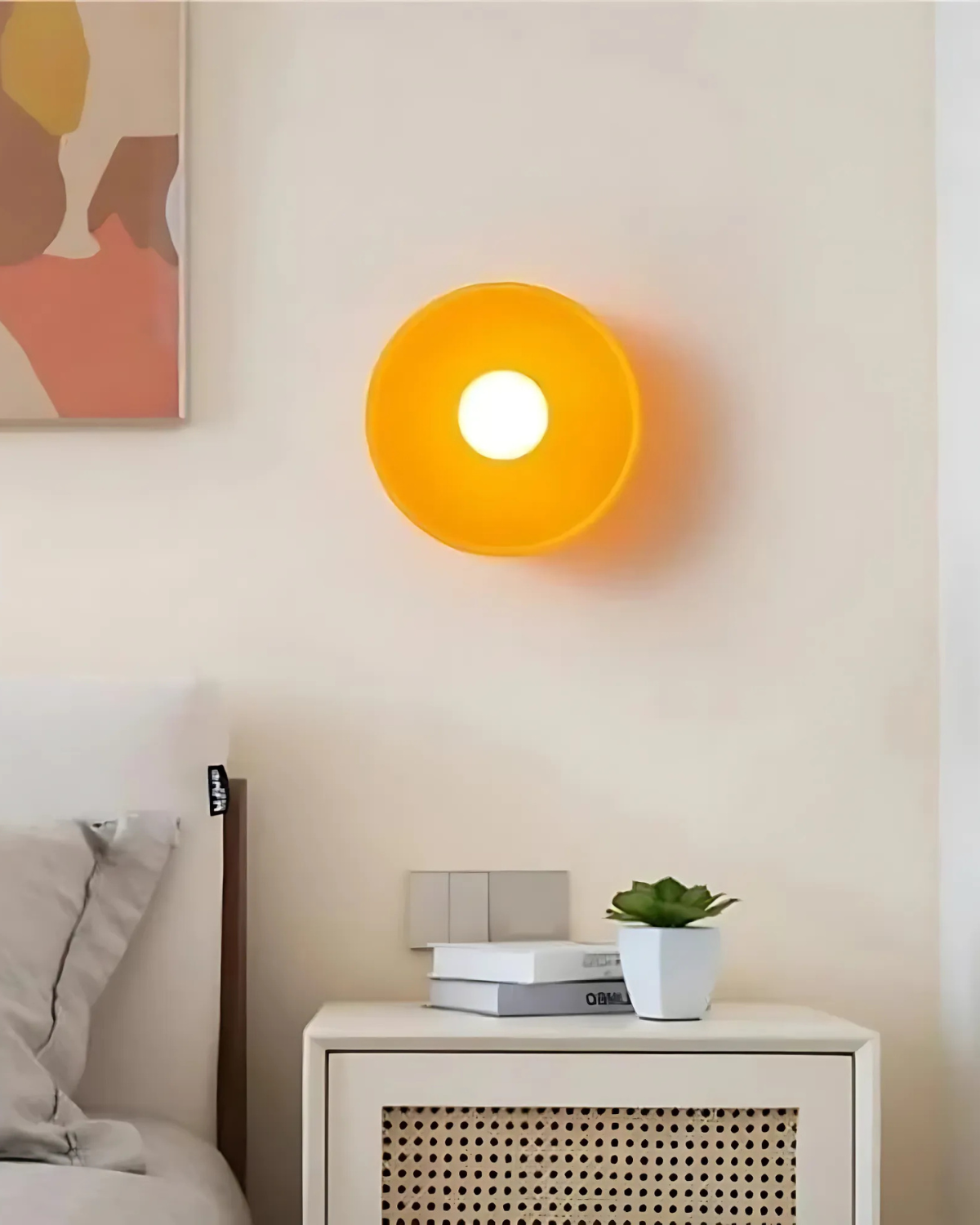 Moderne ronde plafondlamp van glas en ijzer – minimalistische designlamp voor woonkamer en slaapkamer met warme lichtkleur