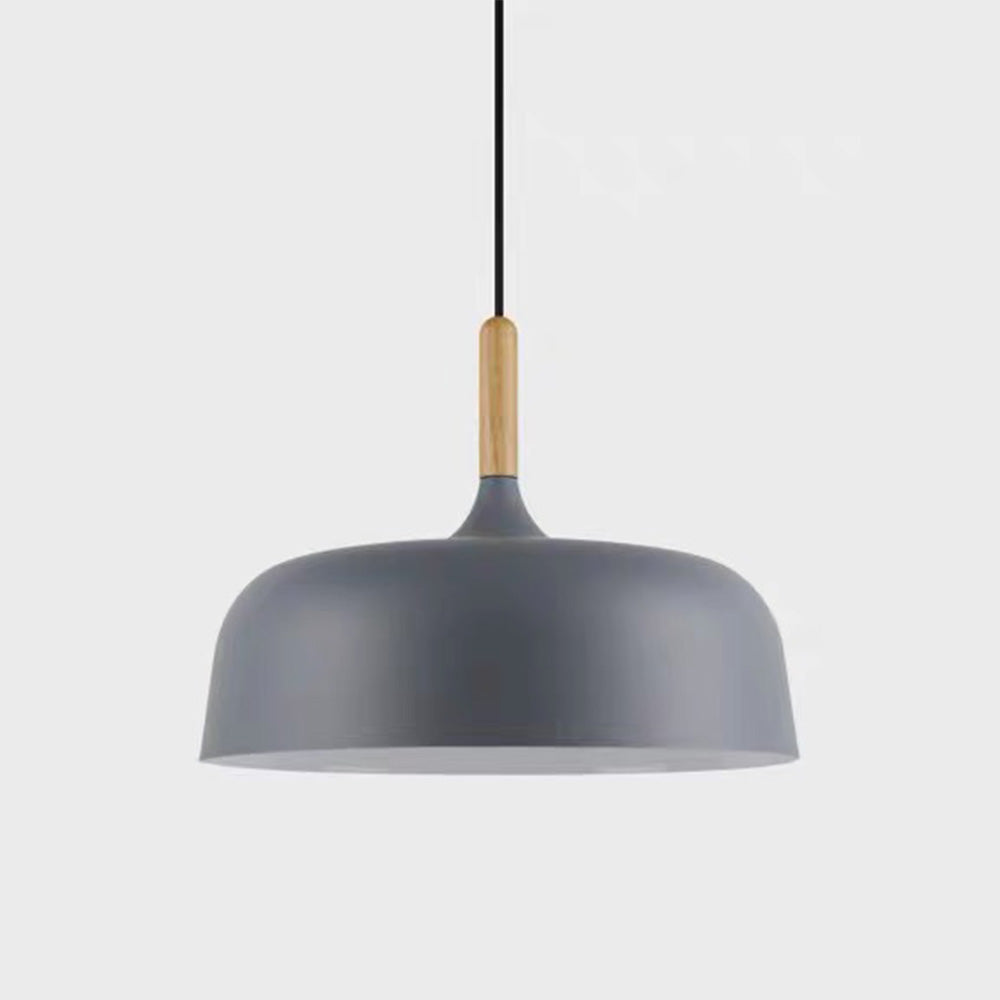 Hanglamp Aluminium Hout E27 Japandi Zwart Eettafel Woonkamer Minimalistisch Scandinavisch Design Verlichting
