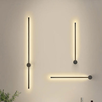 Wandlamp LED Staf Aluminium Zwart Goud 60cm 80cm Woonkamer Slaapkamer Studeerkamer Lijnlamp Minimalistisch Modern Sfeerlamp