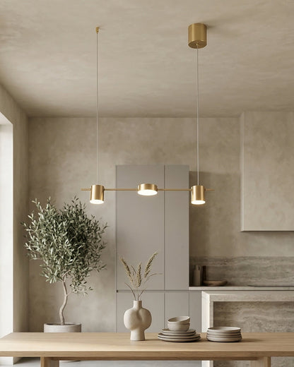 Lineaire LED Hanglamp Helios – Moderne Verlichting met Metaal en Acryl voor Eetkamer en Woonkamer