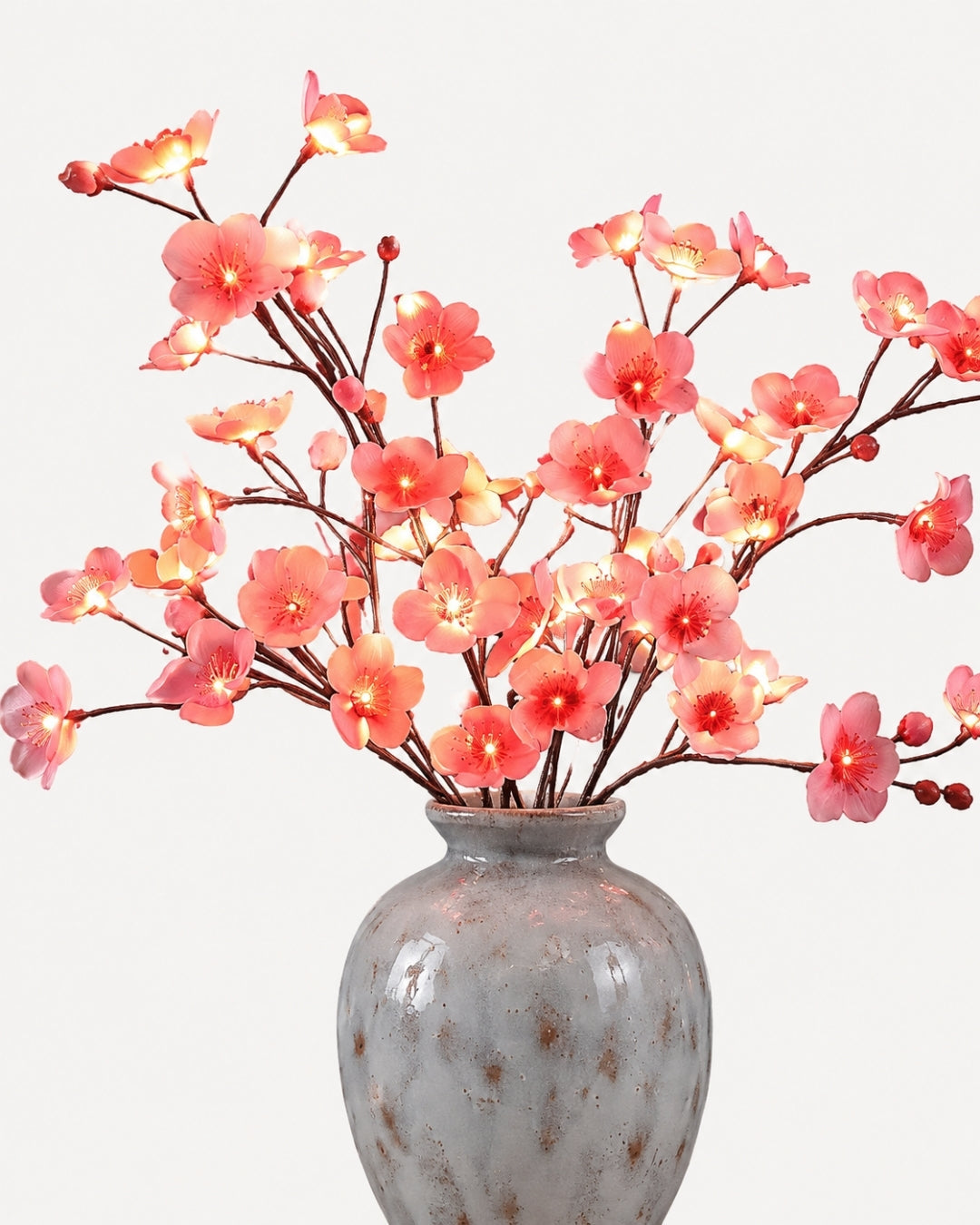 Decoratieve LED Verlichtingstak met Natuurlijke Bloesemvorm 70cm – Flexibele Sfeerverlichting voor Vazen en Schoorsteenmantels