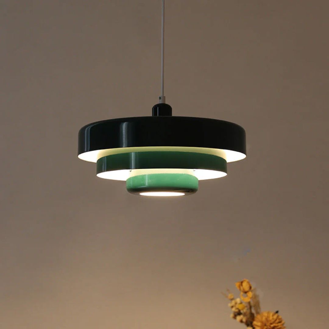 Hanglamp Metaal Gelaagd Ø35cm Oranje E27 Eettafel Woonkamer Retro Design Verlichting Industrieel Modern