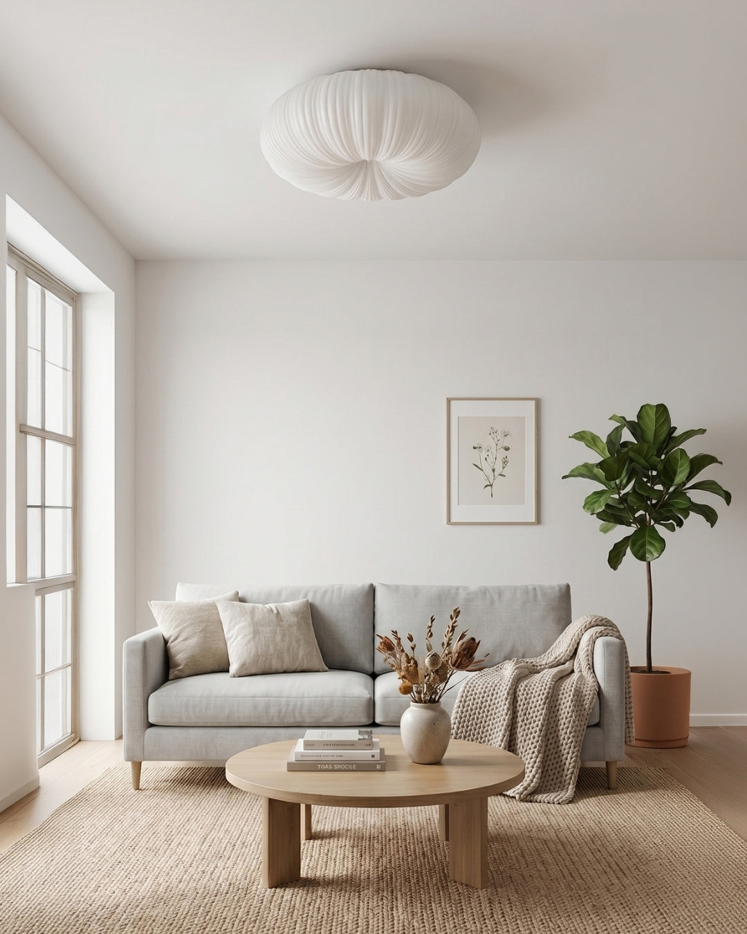 Plafondlamp Iris Scandinavisch Dimbaar Metaal & Acryl met Afstandsbediening voor Moderne Woonruimtes Slaapkamer Eetkamer Sfeerverlichting