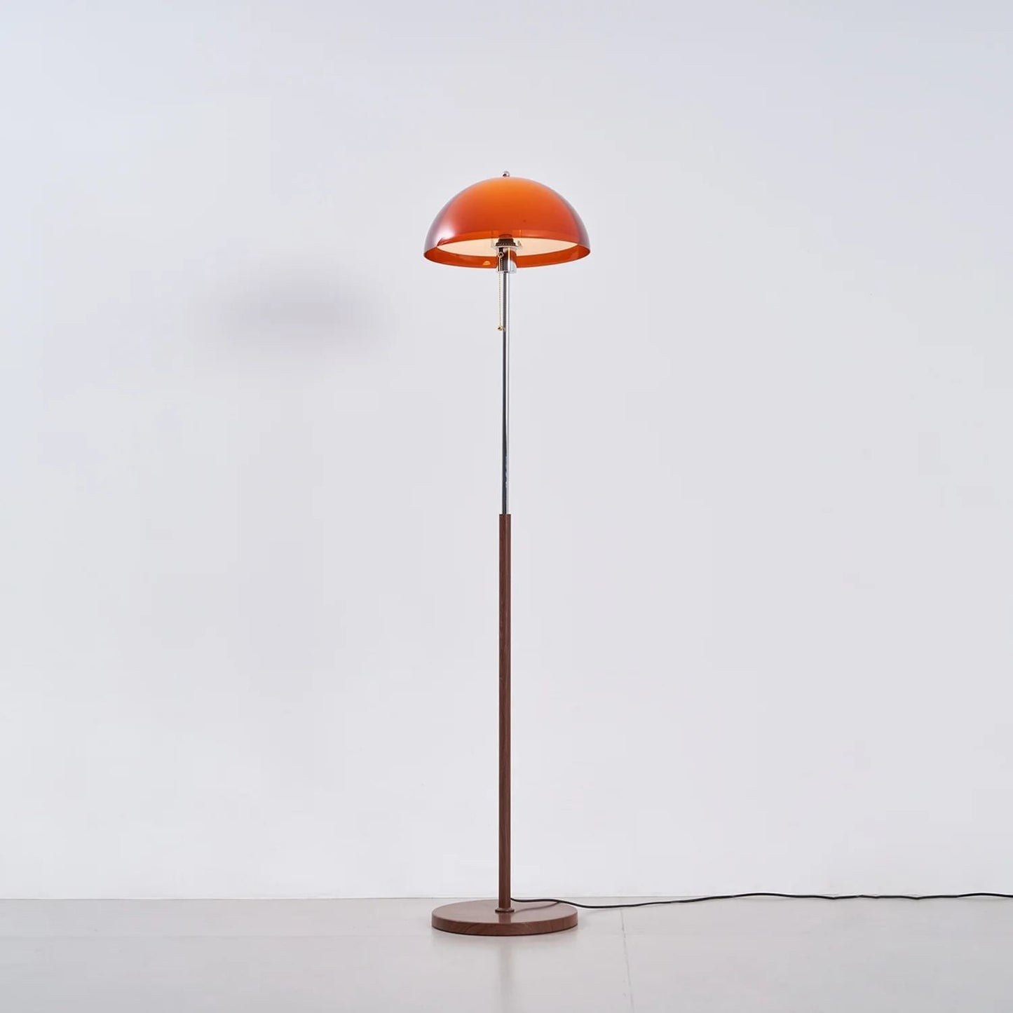 Tavino vloerlamp hout metaal amber woonkamer leeslamp retro design sfeerverlichting moderne staande lamp