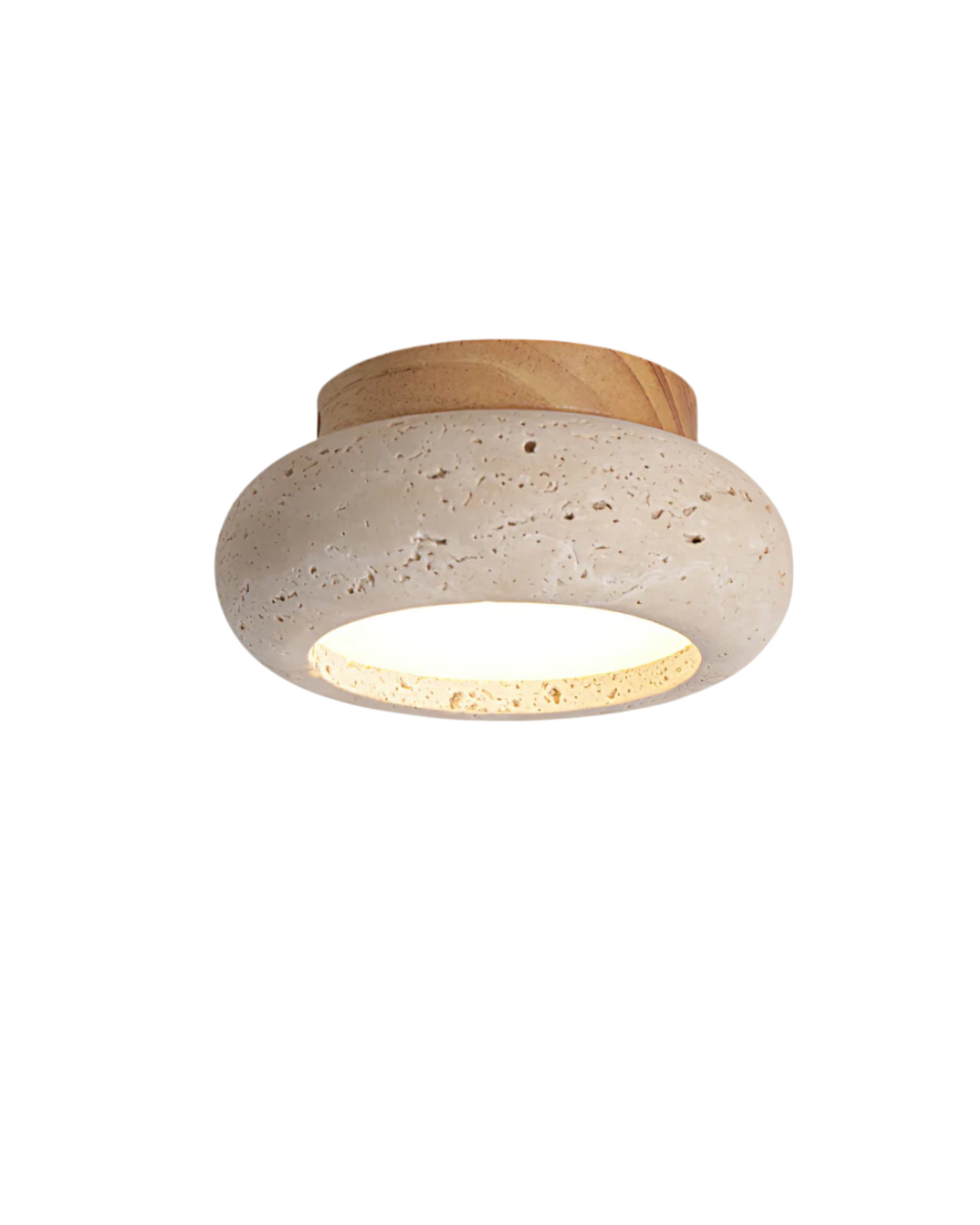Plafondlamp acryl natuurtinten walnoot beige woonkamer slaapkamer gang warm licht diffuus elegant Scandinavisch design modern minimalisme interieur verlichting