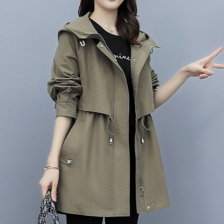Dames Parka Jas Met Capuchon Waterdicht Modern Koreaans Design