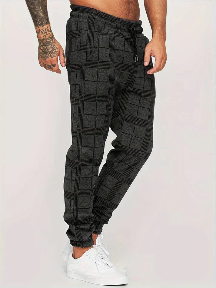 Joggingbroek Zacht Geruit Comfortabele Sportbroek