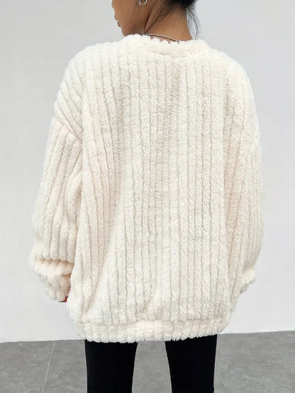 Damestrui Oversized Zachte Trui Ronde Hals Comfortabel
