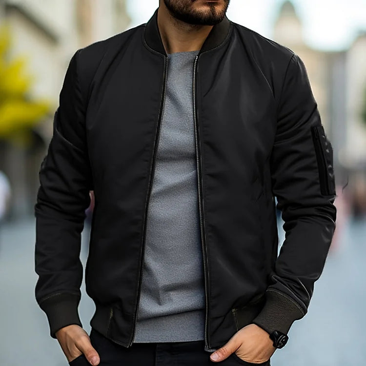Heren Bomberjack Waterdicht Zwart Winddicht - StudioMarella