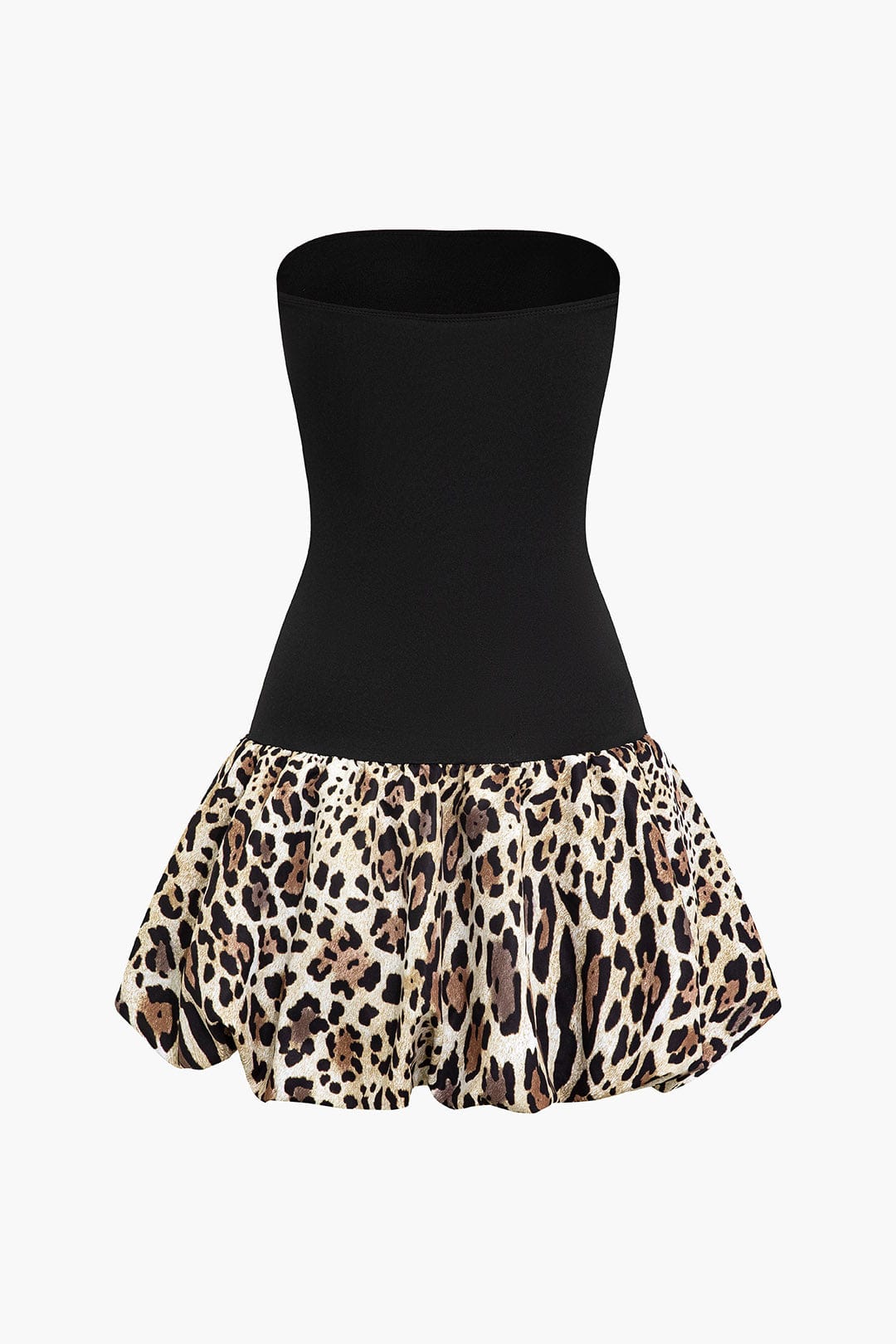 Luipaardprint Minikleed Bandeaujurk Stijlvol en Glamour