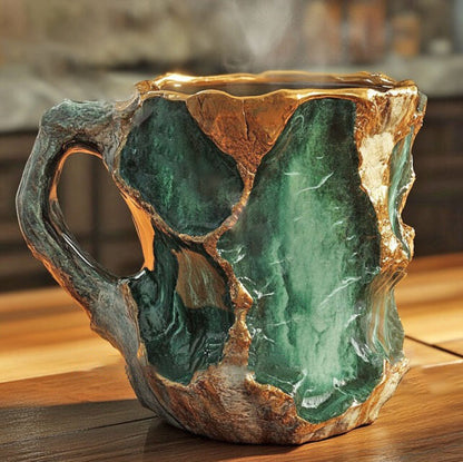 Design Drinkbeker met Kristalstructuur – Luxe Kop voor Koffie, Thee & Koude Dranken